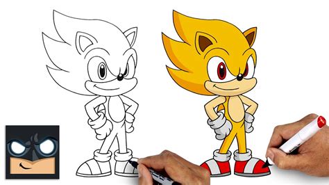 How To Draw Super Sonic | Drawing Tutorial (Step by Step) - YouTube