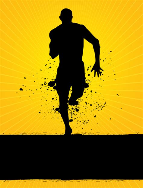 Set of Running people vector 02 free download