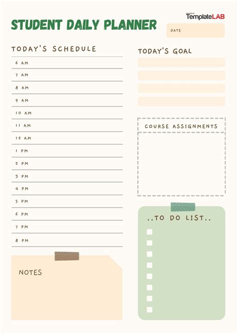 Daily Student Planner Printable