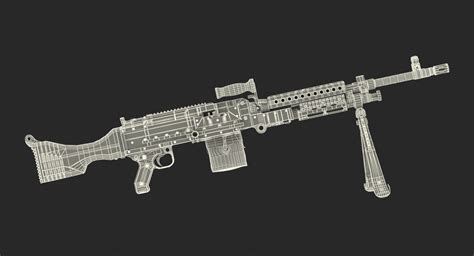 3d m240 machine gun model