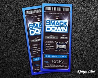 Wwe Smackdown Ticket - Etsy