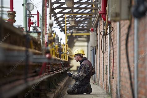 Chemical industry worker - Stock Image - C012/9215 - Science Photo Library