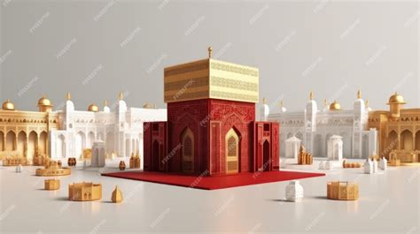 Premium AI Image | eid al adha kaaba islamic celebration