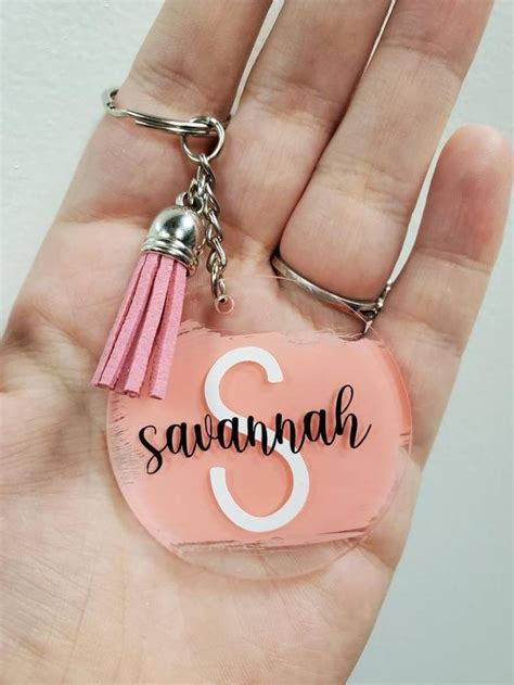 Personalized Keychain Name Keychain Acrylic Keychain | Etsy in 2021 | Keychain design, Diy resin ...