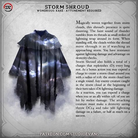 [OC] [ART] Storm Shroud - Wear the Storm : Roll20 | Dnd dragons, Dungeons and dragons game ...