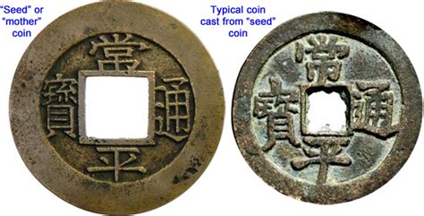 Coin Value: Korea (Sang Pyong Tong Bo) 1, 5, and 100 Mun and Seed Coins ...