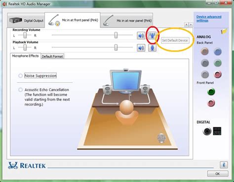 How to enable the front microphone and headphone jack with Windows 7 Realtek Audio driver