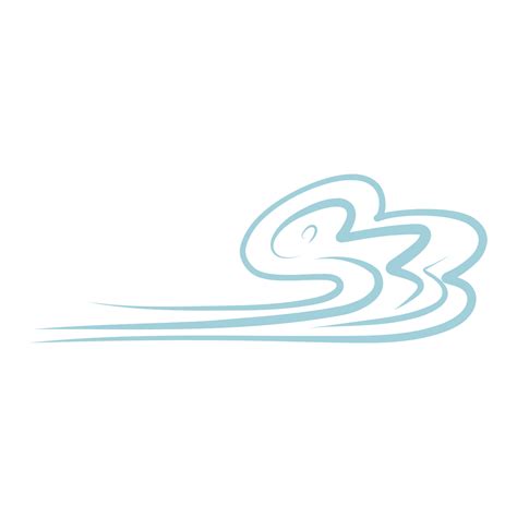 Cartoon hand drawn blowing wind. Vector illustration of weather forecast, natural phenomena in ...