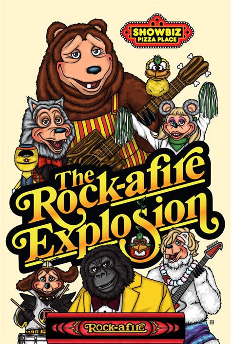 The Rock-afire Explosion (Showbiz Pizza Place) Metal Sign - 12"x18" New ...