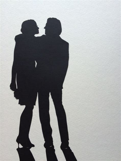 Custom Cutouts Wedding Silhouette 8 by 10 Wall Art First | Etsy