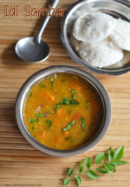 Idli Sambar Recipe - Tiffin Sambar for Idli,Dosa - Sharmis Passions