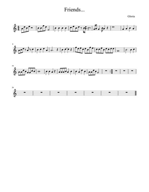 Friends... Sheet music for Piano | Download free in PDF or MIDI | Musescore.com