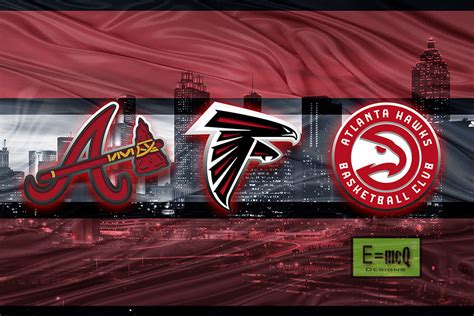 Atlanta Sports Teams Poster, Atlanta Sports Print, Atlanta Falcons, At ...