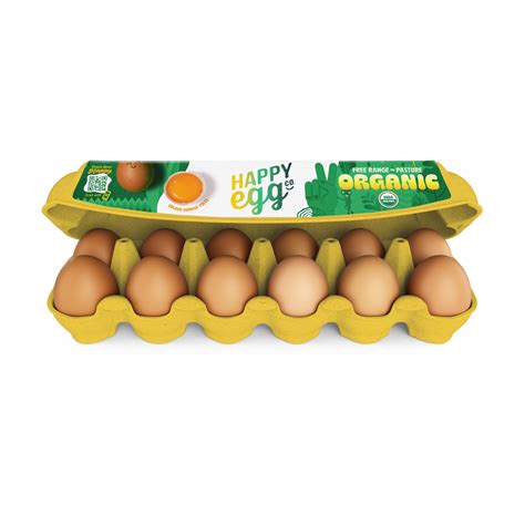 Happy Egg Organic Free Range Eggs, Large Grade A Eggs, 12 ct - Walmart ...