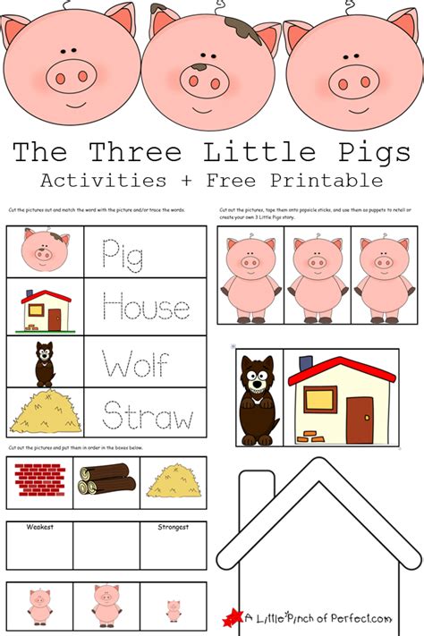 The 3 Little Pigs Activities + Free Printables - A Little Pinch of ...