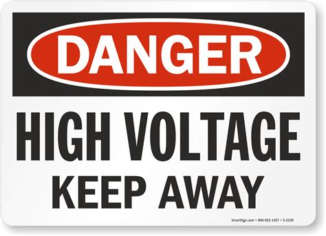 OSHA Danger High Voltage Keep Away Sign, SKU: S-2239 - MySafetySign.com