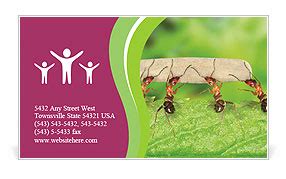 Working Together: The Power Of Ants' Unity And Cooperation Business Card Template & Design ID ...