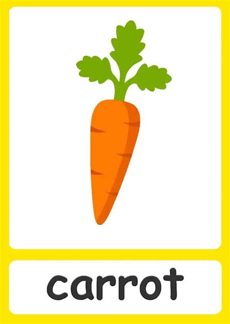 Vegetable flashcards for kids!