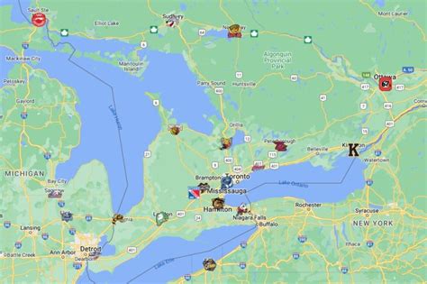 OHL Teams Map with logos | OHL Teams Location - FTS DLS KITS