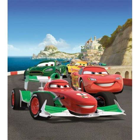 'Cars - 2, Lightning McQueen and Francesco Bernoulli, Race' 202cm x ...