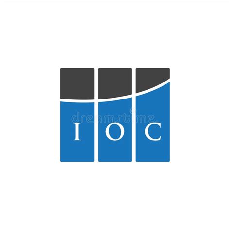 IOC Letter Logo Design on WHITE Background. IOC Creative Initials ...