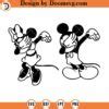 Mickey Minnie Dabbing Silhouette SVG, Funny Couple SVG - Doomsvg