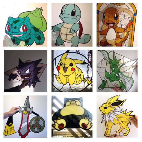 Pokemon Stained Glass - Shut Up And Take My Yen | Stained glass art ...