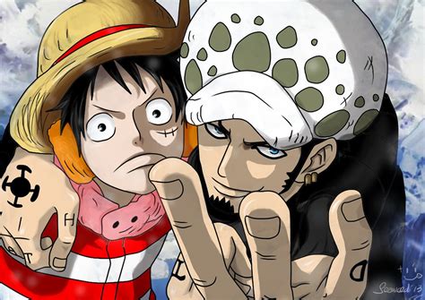 Anime One Piece Trafalgar Law Monkey D. Luffy Wallpaper | Anime, One ...