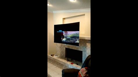 I installed a LG OLED TV, with a automated wall-mount system - YouTube