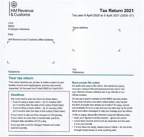 Hmrc Tax Return