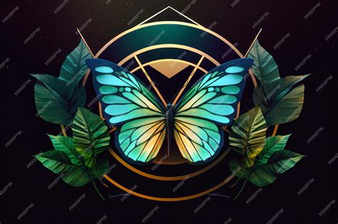 Premium AI Image | Beautiful colorful butterfly logo generative ai