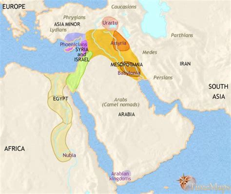 Map of the Middle East,1000 BCE: Early Iron Age History | TimeMaps