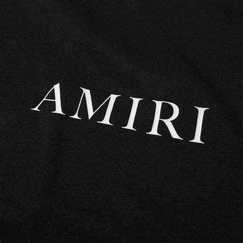 Amiri Logo Leaves Tee Black | END. (US)