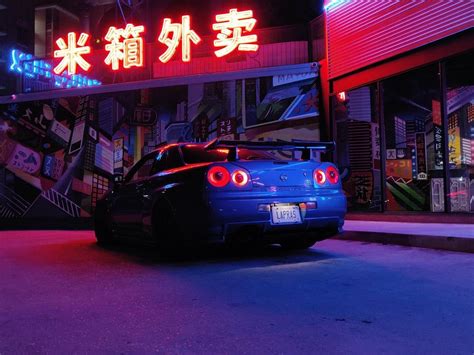 Pretty Aesthetic R34 Skyline : outrun Nissan Gtr R34, R34 Gtr, Skyline ...