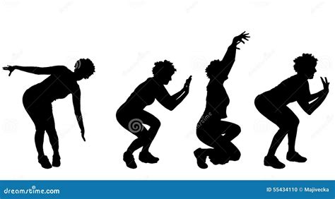 Zumba Dance Silhouette Vector Cartoon Vector | CartoonDealer.com #42486145