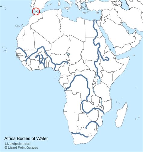 Physical Map Of Africa With Rivers And Mountains