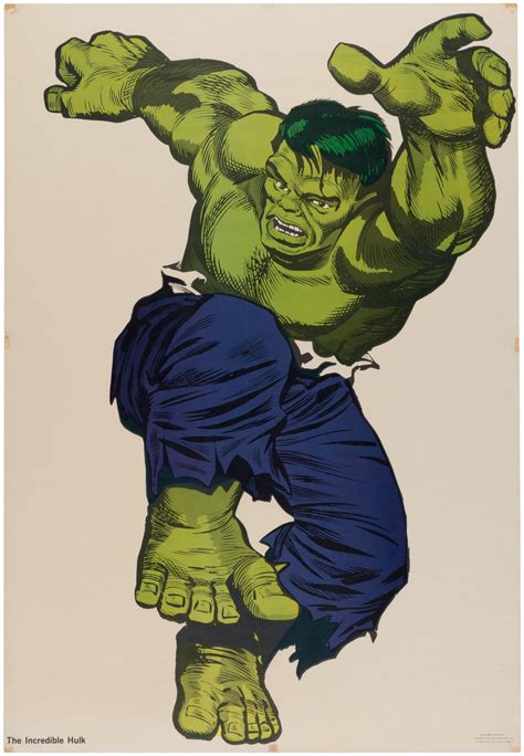 Hake's - "THE INCREDIBLE HULK" OVERSIZED 1966 POSTER.