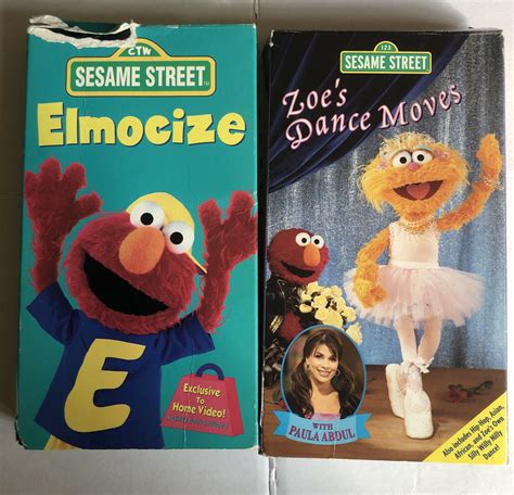 Sesame Street - The Zoe’s Dance Moves And Elmocize VHS Lot Of 2 Paula Abdul - VHS Tapes