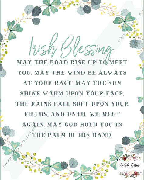 Irish Blessing Printable May the Road Rise up to Meet You - Etsy