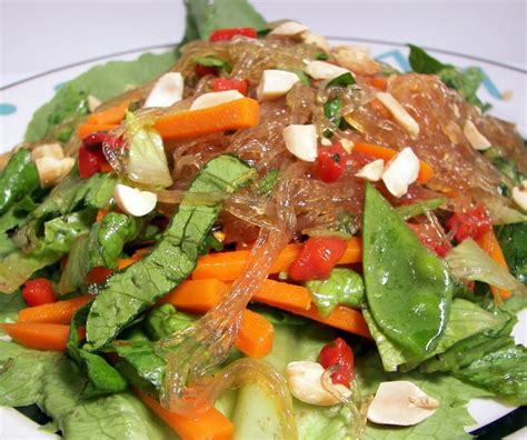 Culinary in the Desert: Cellophane Noodle Salad with Peanut Dressing