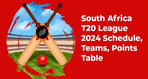 South Africa T20 League 2024 (SA T20) Match Schedule, Points Table & Teams