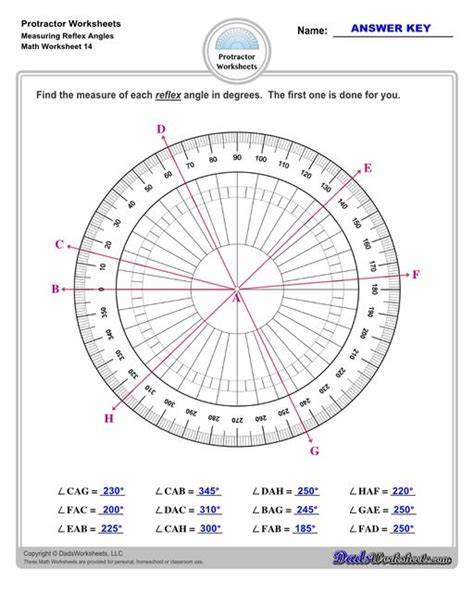 Measuring Reflex Angles Worksheet Tes Angleworksh - buickcafe.com