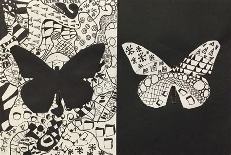 Positive and Negative Space Zentangle Compositions - NEWTON BATEMAN ...