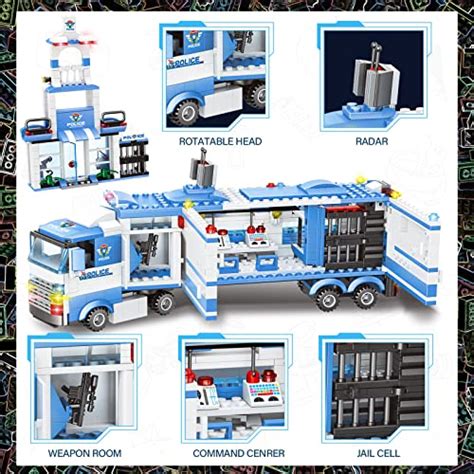 8 in 1 Police Car Toys Sets,City Police Station Building Sets with ...