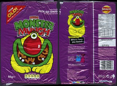 Walkers - Mega Monster Munch Pickled Onion - Crisps Chips retro package bag - 2008 | Flickr ...