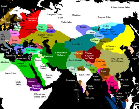 Eurasia in 1200 - Full size | Gifex