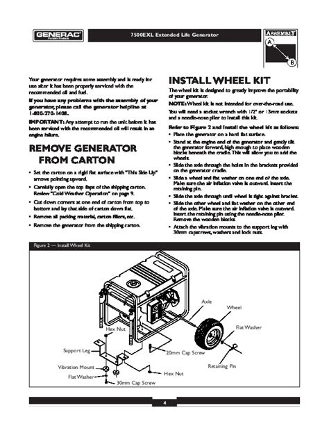 Generac 7500EXL Generator Owners Manual