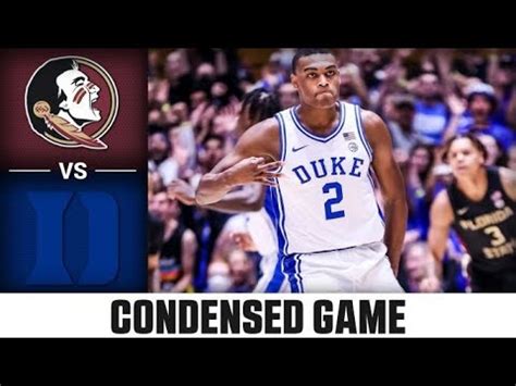 Florida State vs. Duke Condensed Game| 2022-23 ACC Men’s Basketball ...