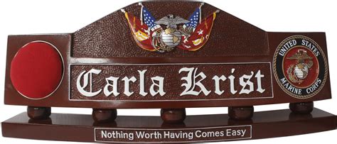 US Marine Corps Custom Desk Nameplate