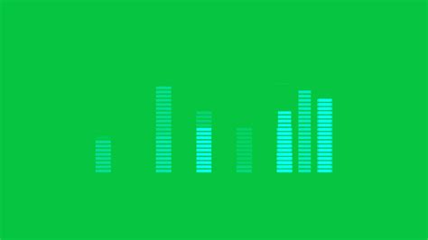 Audio music equalizer level bar animation isolated on green screen background 28325691 Stock ...